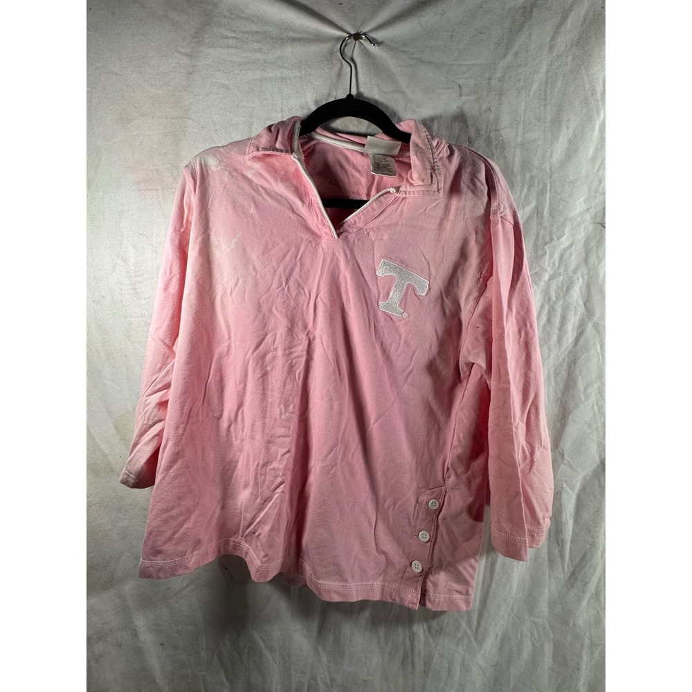 Logo Athletic Reebok Tennessee Volunteers Pink Pullover Shirt Womens XL NCAA T